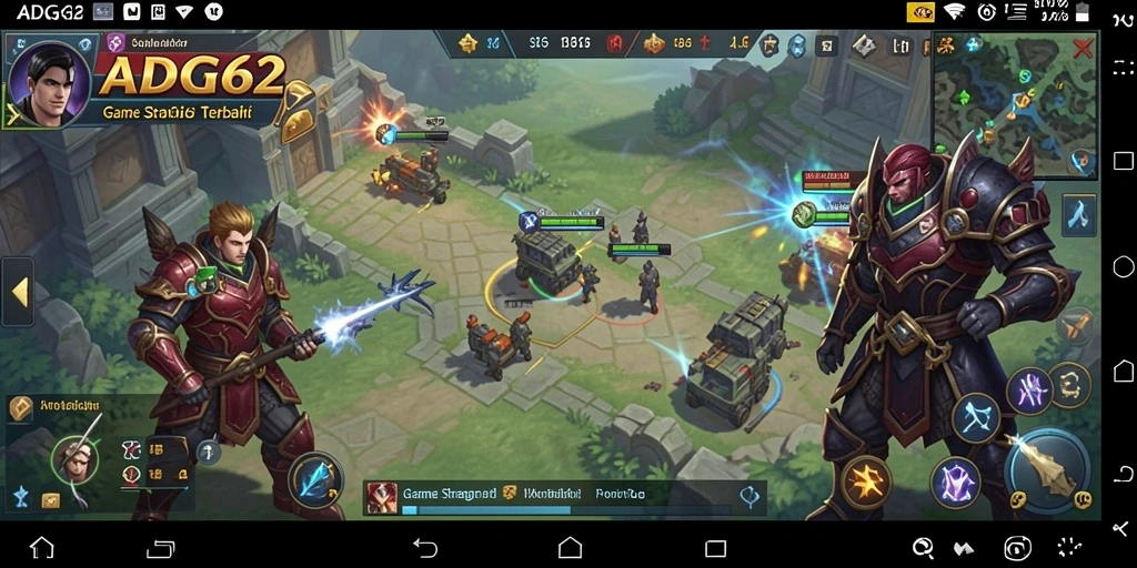 Tampilan gameplay ADG62 yang seru dan strategis.