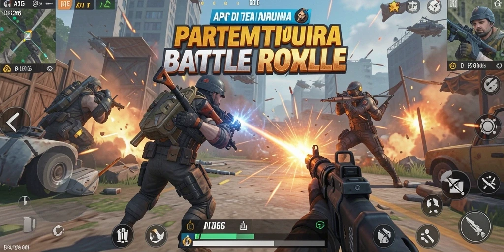 Screenshot API36 menampilkan pertempuran Battle Royale yang mendebarkan.