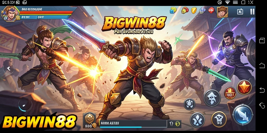 Tampilan gameplay seru dan mendebarkan dalam BIGWIN88.