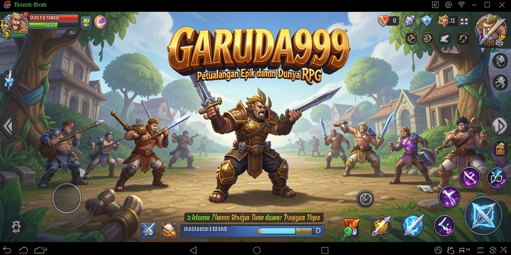 Tampilan aksi seru dari gameplay RPG di GARUDA999.