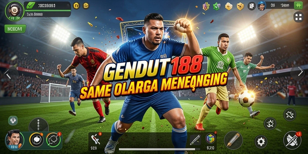 Screenshot utama GENDUT188 menunjukkan aksi gameplay olahraga yang mendebarkan.
