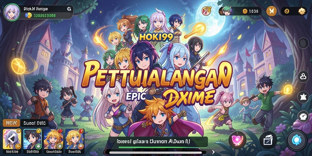 Tangkapan layar utama menampilkan aksi seru dalam gameplay Anime.