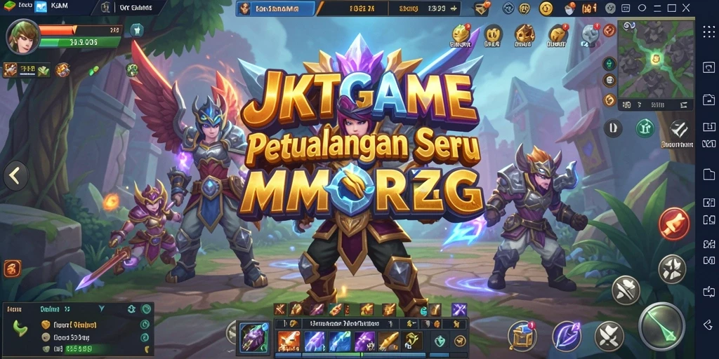 Tampilan gameplay MMORPG JKTGAME yang menakjubkan dan mendalam.