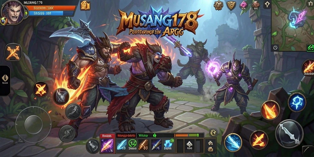 Tampilan gameplay seru dalam <strong>MUSANG178</strong> yang menampilkan aksi pertempuran mendebarkan.