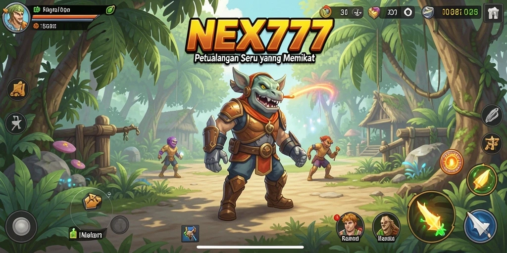 Tangkapan layar gameplay <strong>NEX777</strong> yang menunjukkan aksi seru dalam petualangan.