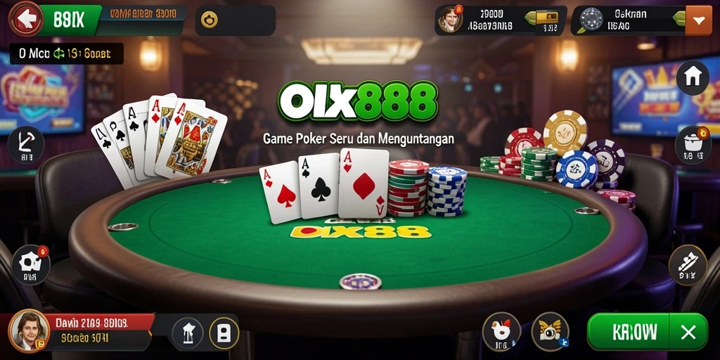 Screenshot gameplay OLX888 menampilkan keseruan bermain Poker.