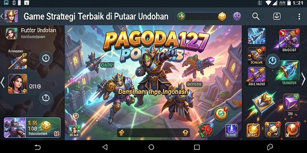 Tangkapan layar utama dari gameplay <strong>PAGODA127</strong> menunjukkan pertempuran seru dalam mode SLG.