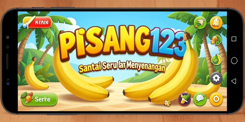 Tampilan gameplay PISANG123 yang ceria dan penuh warna.