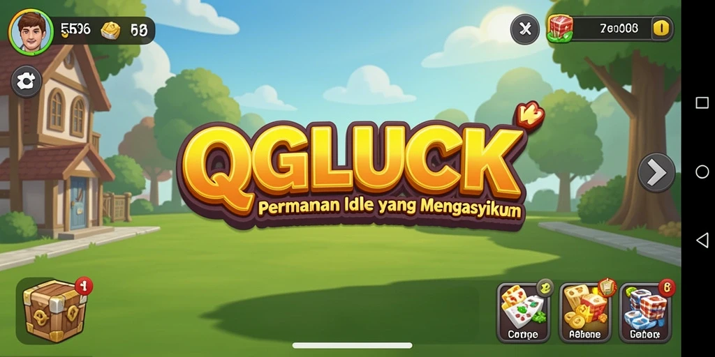 Screenshot utama menampilkan gameplay Idle QGLUCK yang menarik.