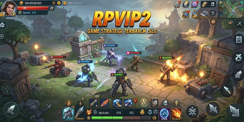 Gameplay RPVIP2 yang penuh strategi dalam pertempuran.