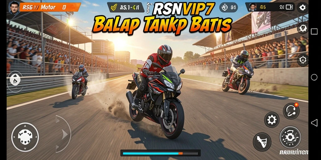 Gameplay RSNVIP7 dengan balapan motor yang mendebarkan